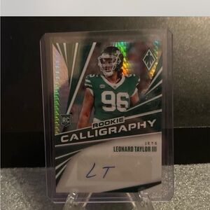 Leonard Taylor III AUTO Silver Hyper Prizm Rookie Card SP